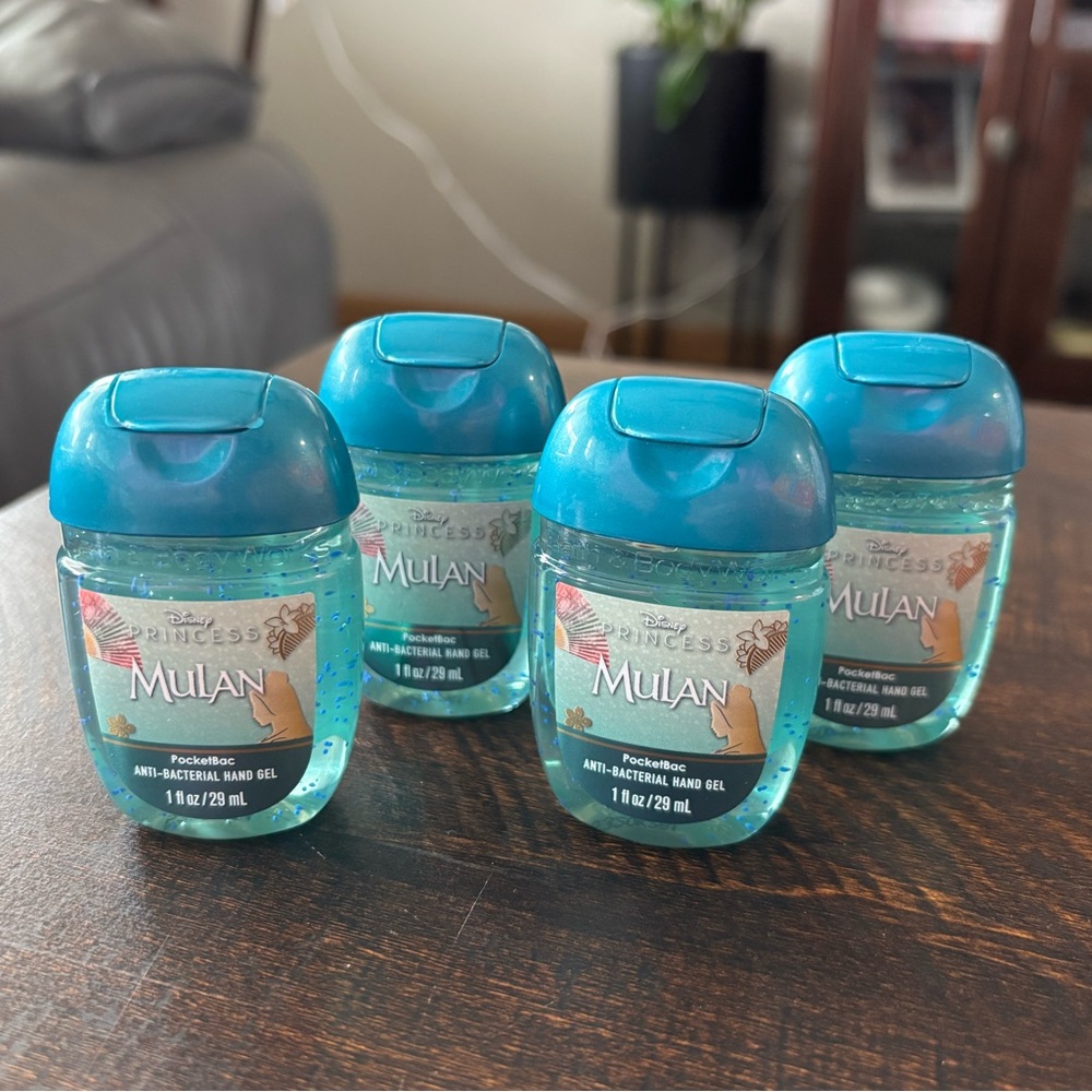 Bath & Body Work Disney Princess Mulan PocketBac Hand Gel - Set of Four